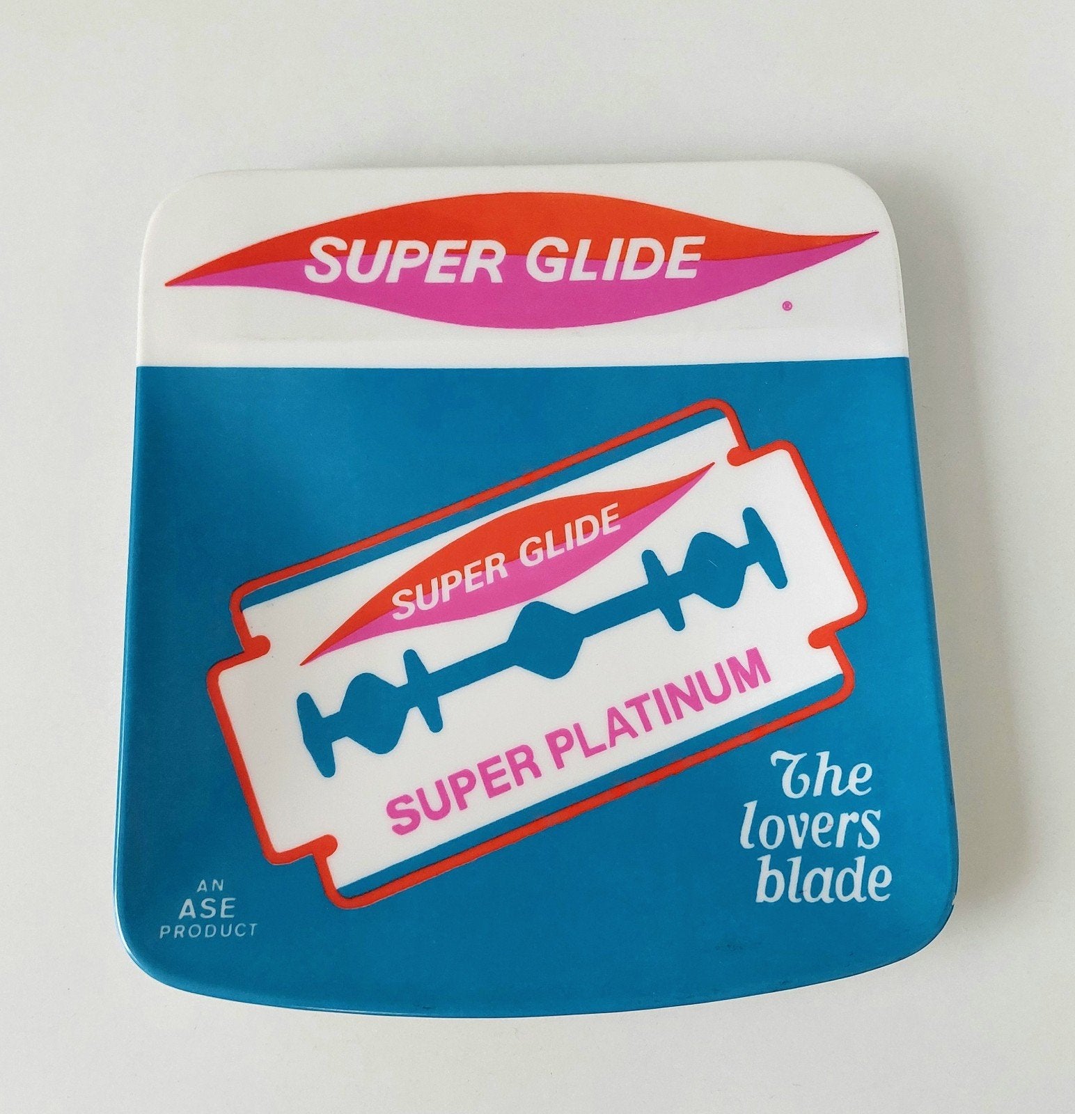 Oude Reclame Betaalschaal Super Glide Scheermesjes Scheren, Verzamelen, Ophalen of Verzenden, Gebruikt, Overige typen