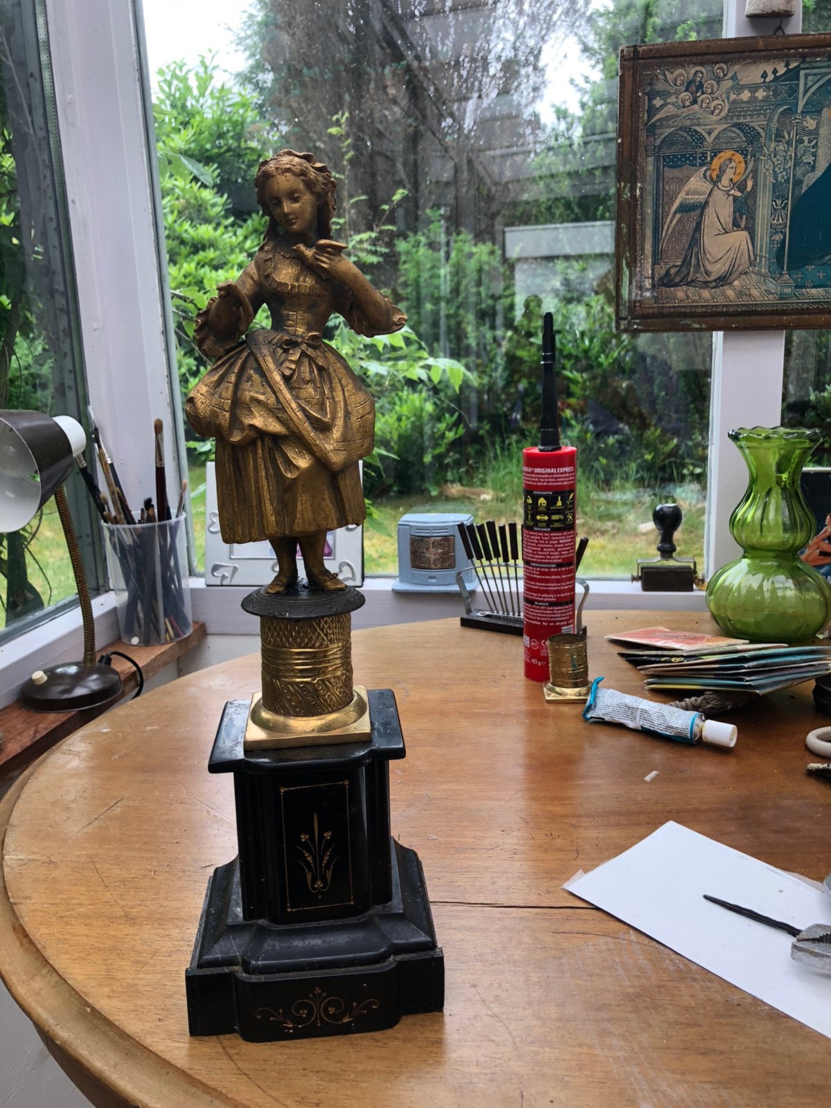 Brons beeld gesigneerd, Antiek en Kunst, Ophalen of Verzenden