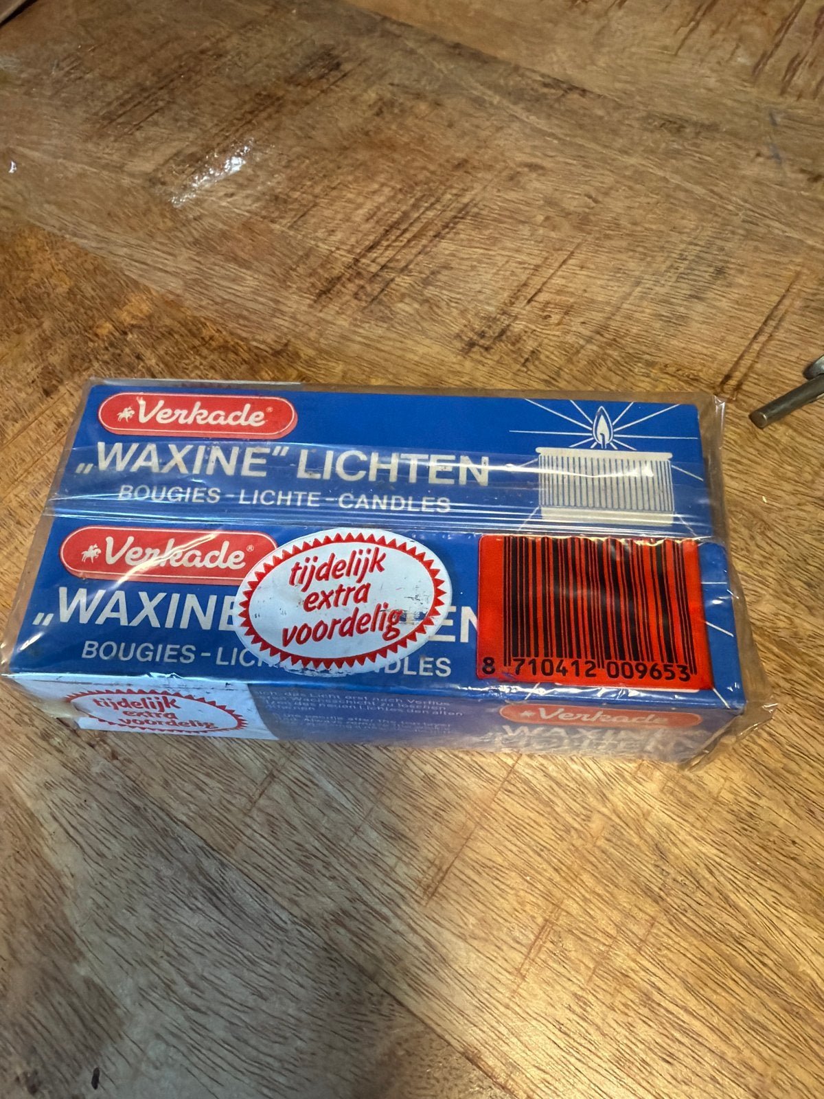 Vintage Verkade Waxine Lichtjes - Nieuw in verpakking, Ophalen of Verzenden, Kaars, Wit, Overige merken