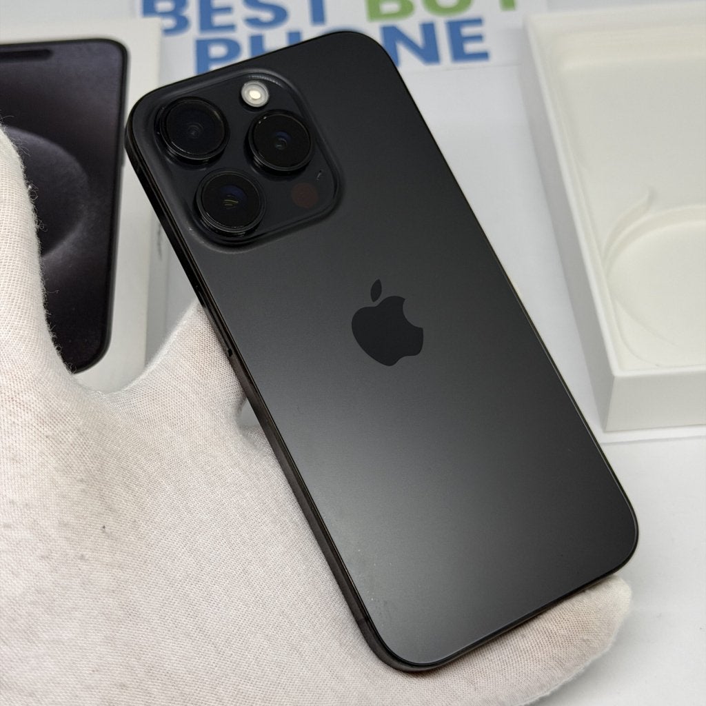 iPhone 15 Pro 128GB zwart /zeer net /87% batt /garantie, Telecommunicatie, Mobiele telefoons | Apple iPhone, 128 GB, Apple, Zwart