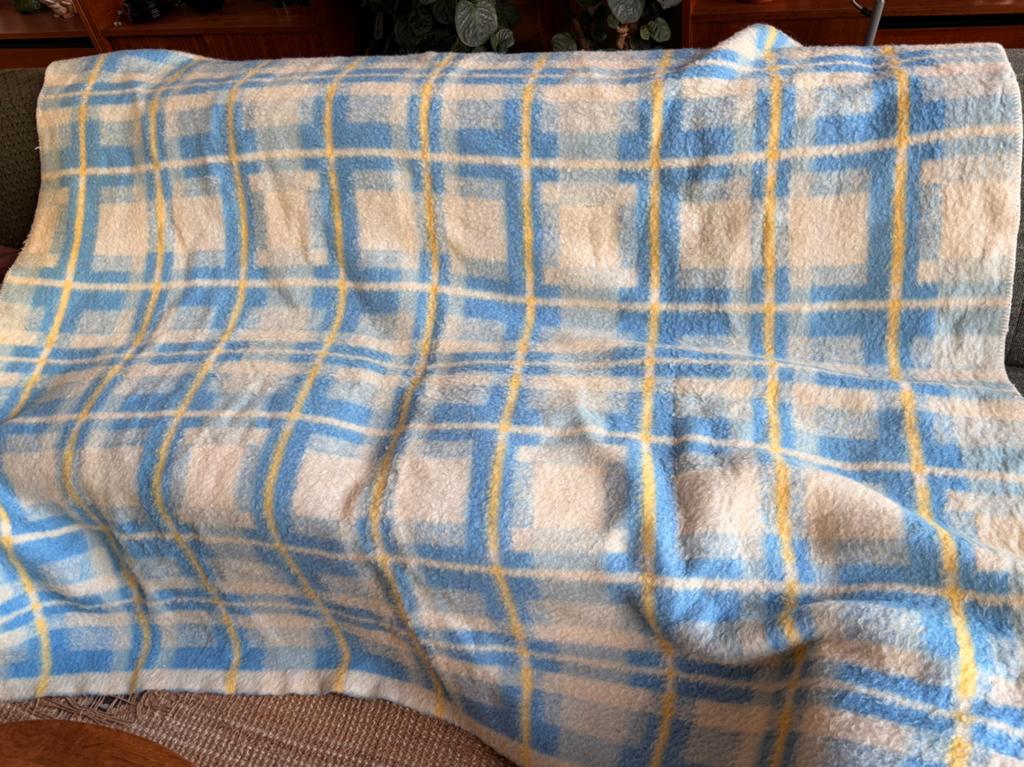 Vintage Hollands Glorie wollen deken 180 x 225 cm, Ophalen of Verzenden, Gebruikt