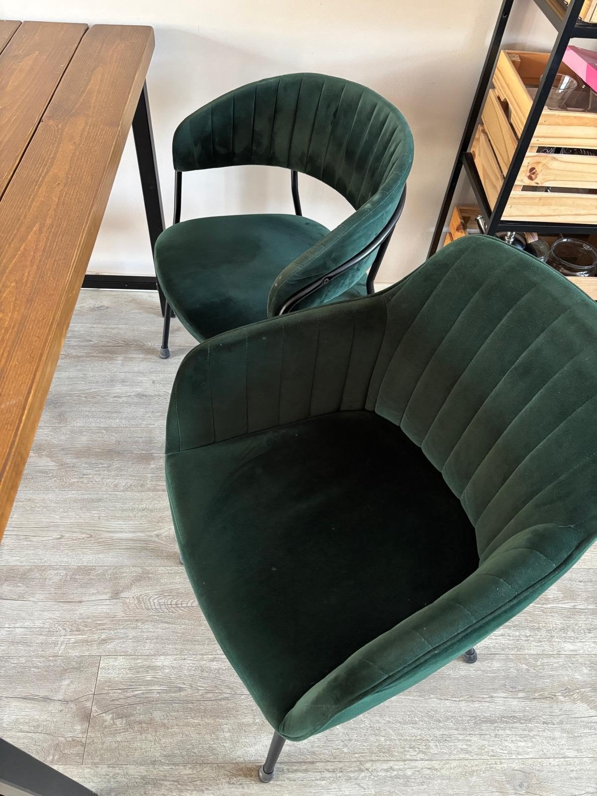Robuuste eettafel steigerhout 150x85 cm + Stoelen!, Gebruikt, 50 tot 100 cm, 150 tot 200 cm, Vier personen