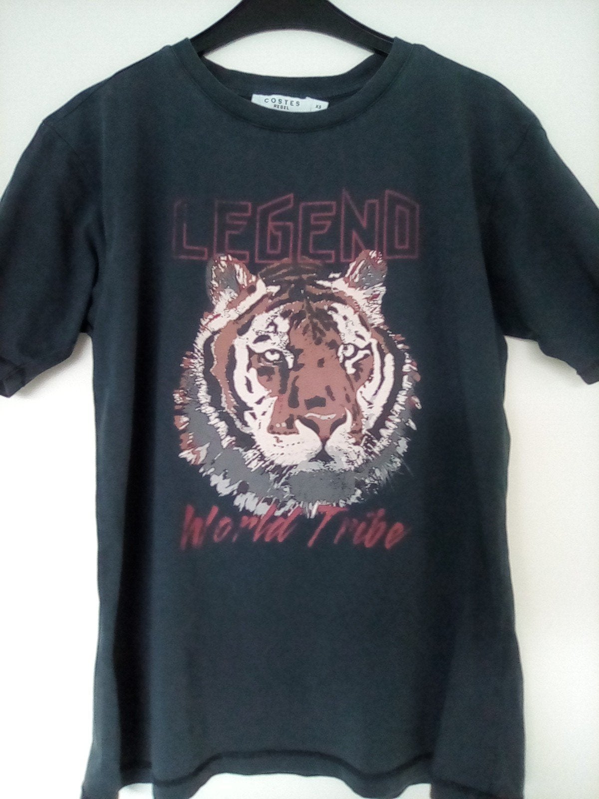Costes Rebel tshirt met tijger, blauw/antraciet, maat S, Blauw, Ophalen of Verzenden, Korte mouw, Maat 36 (S)