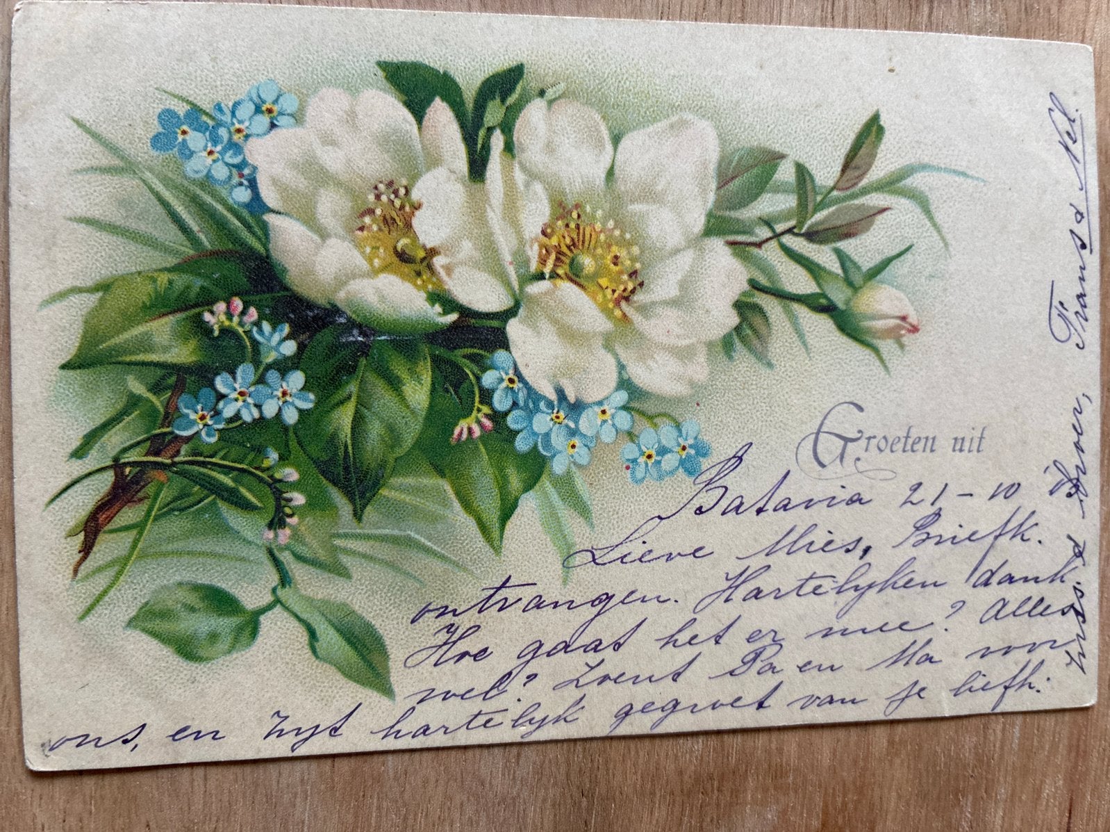 Oude ansichtkaart 1903 vanuit Batavia Nederlands-Indië, Ophalen of Verzenden, Voor 1920, Gelopen, Buiten Europa