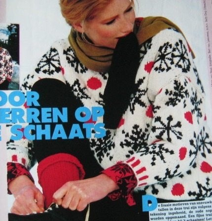 Breipatroon  ijs trui S M L  winter  nr 9601, Verzenden, Nieuw, Breien, Patroon of Boek