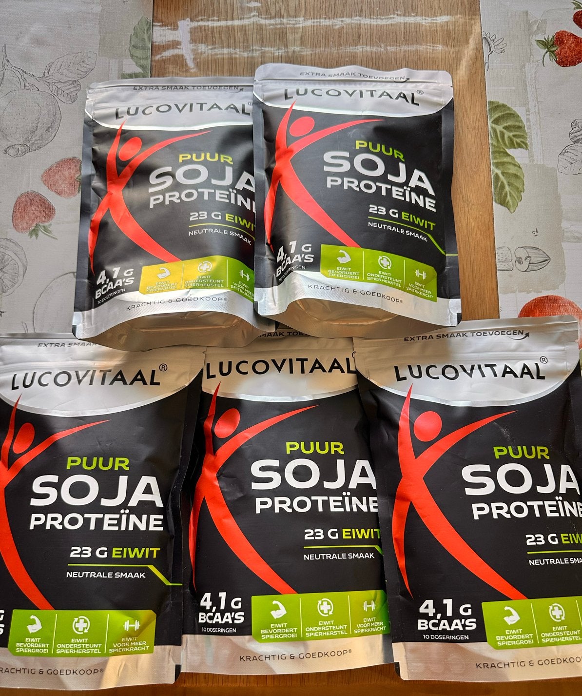 Lucovitaal Puur Soja Proteïne - 5x 300g Vegan Eiwitpoeder, Verzenden, Nieuw, Poeder of Drank