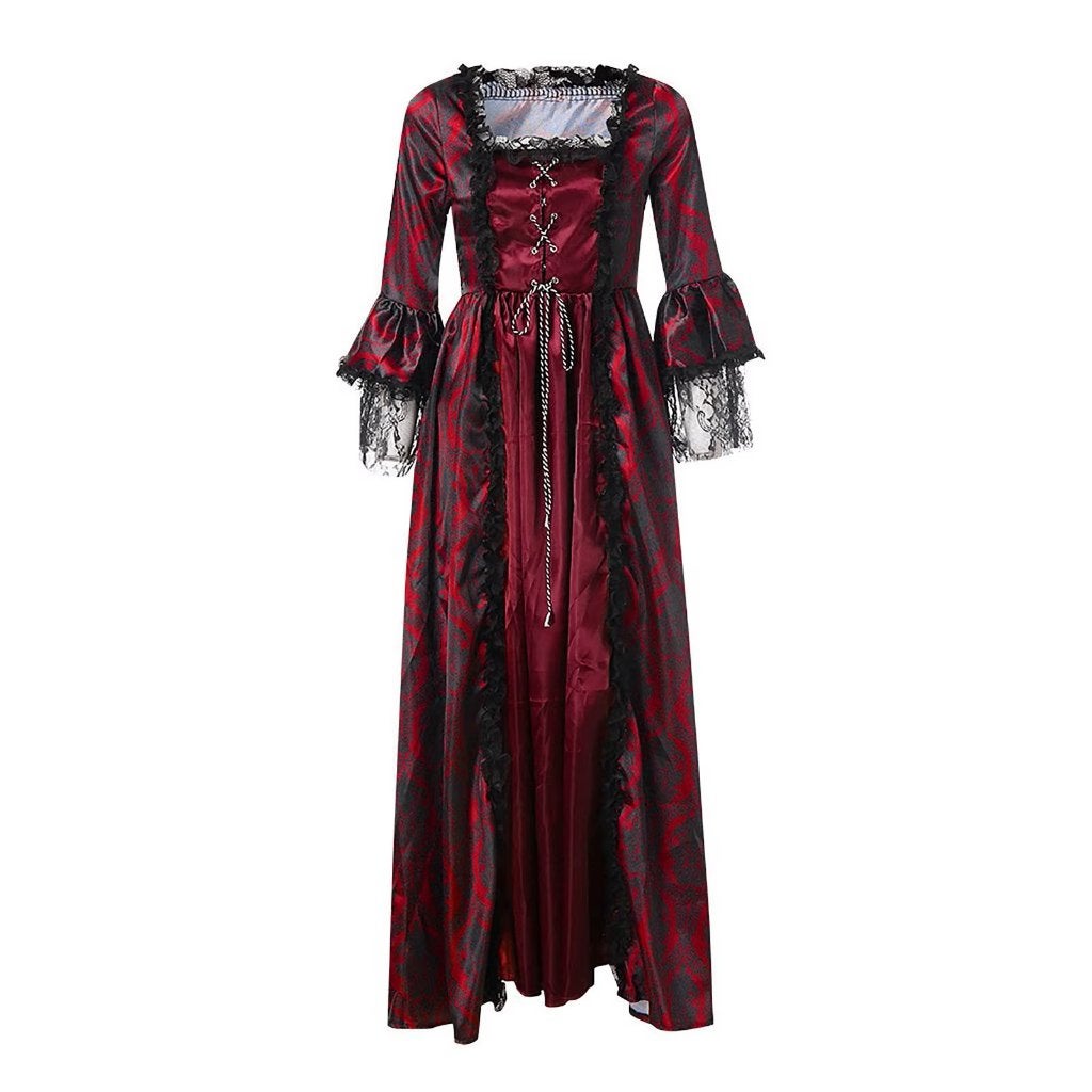 Rode dames rococo jurk, Verzenden, Nieuw, Pak of Jurk