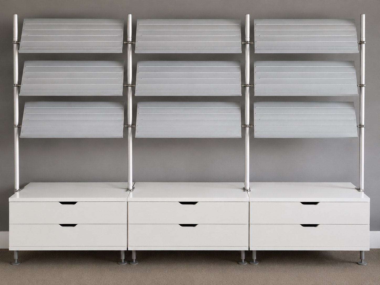 IKEA Stolmen wandkast 3 ladenblokken en 9 planken, Huis en Inrichting, Gebruikt, 200 cm of meer, 300 cm of meer, Met lade(s)
