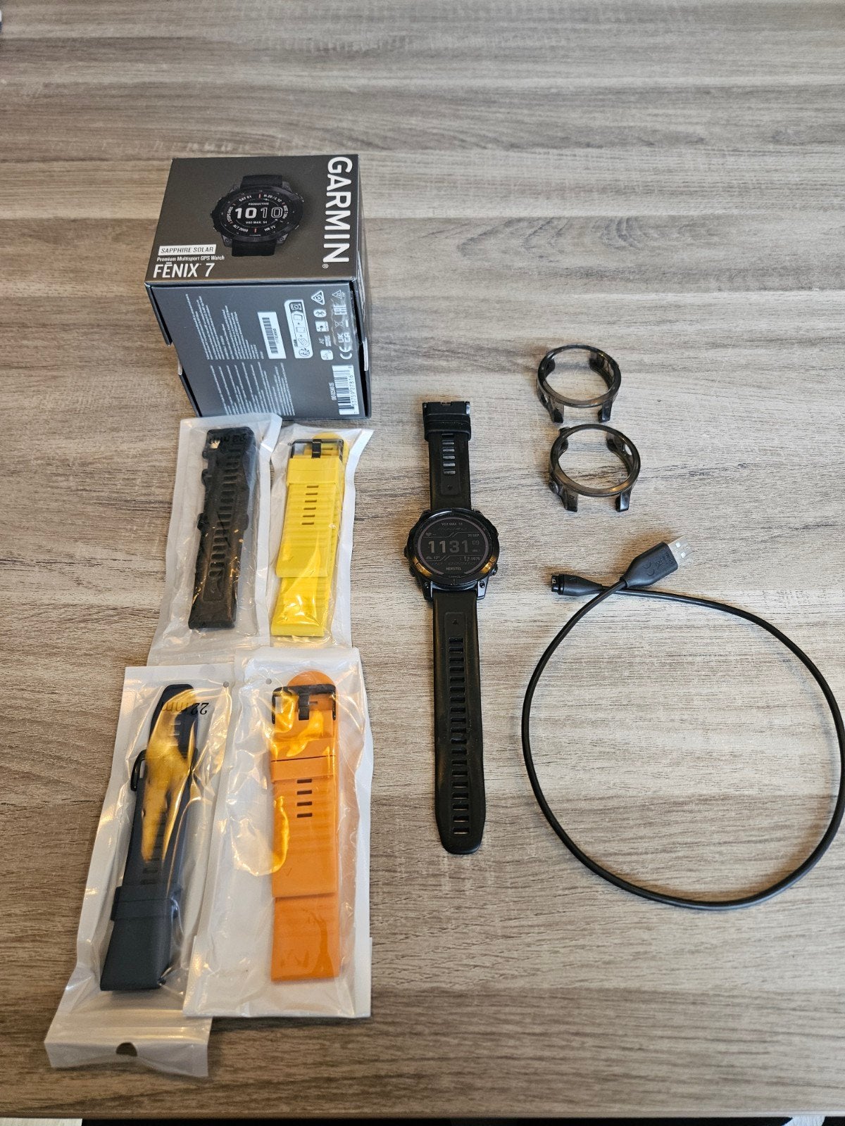 Garmin Fenix 7 Sapphire Solar Smartwatch 47mm met extra ban