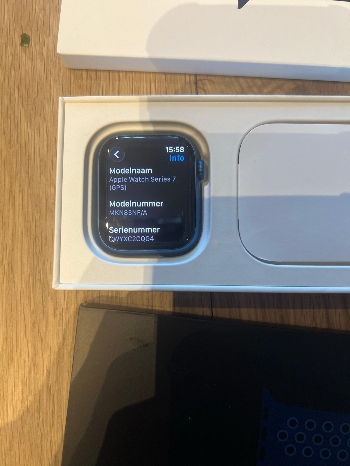 Apple Watch Serie 7 x Nike 45mm GPS Blauw -, Blauw, IOS, Ophalen of Verzenden, Zo goed als nieuw