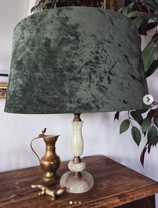 Vintage marmeren lampenvoet, Ophalen of Verzenden