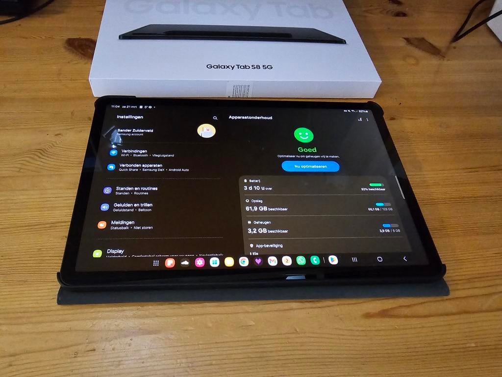 Samsung Tab S8 5g als nieuw!, Computers en Software, Android Tablets, Ophalen of Verzenden, Zo goed als nieuw