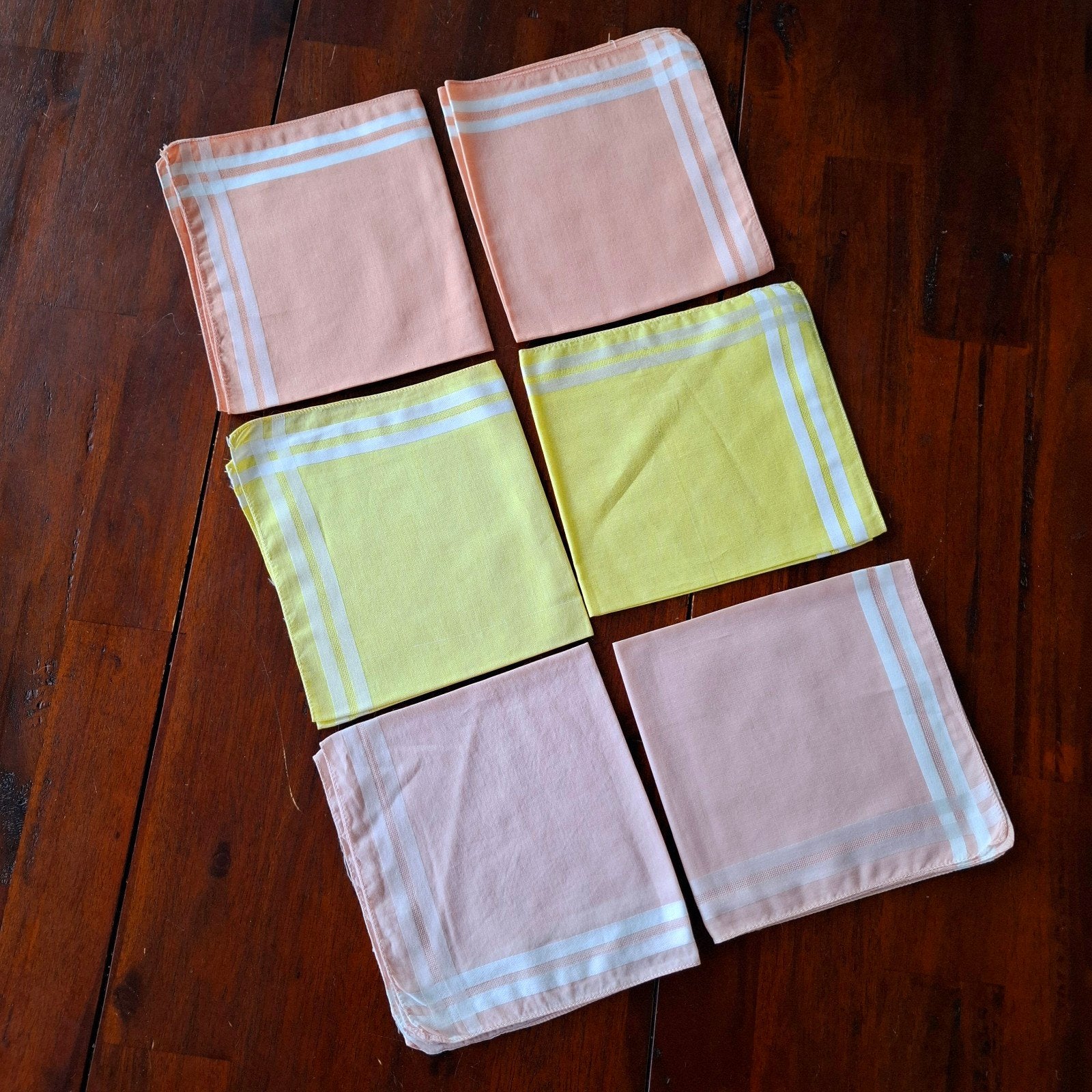 6 vintage zakdoekjes, Ophalen of Verzenden, Zo goed als nieuw