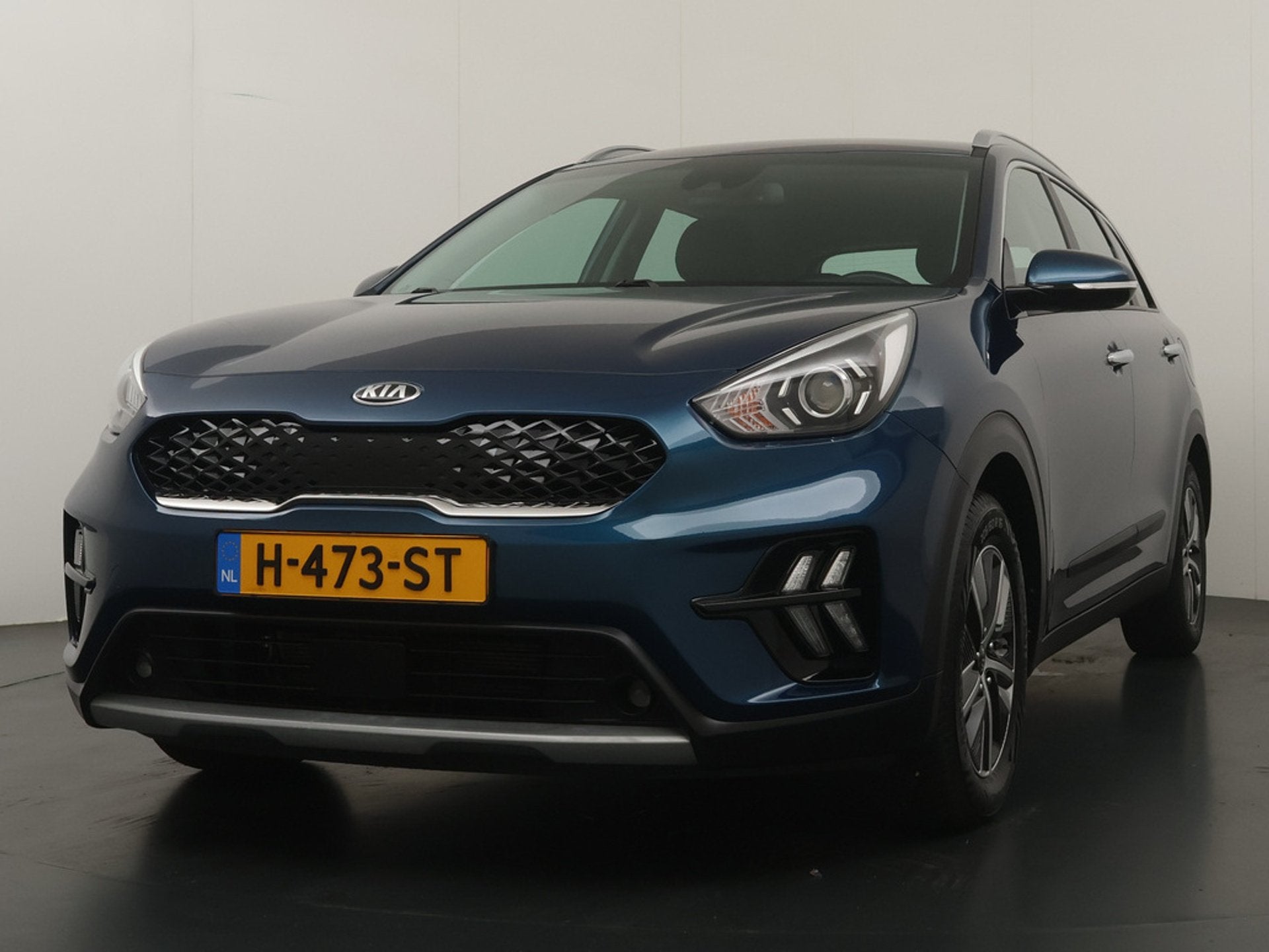 Kia Niro 1.6 GDi Hybrid DynamicLine - Trekhaak - Camera - Na, Auto's, Gebruikt, Blauw, Leder en Stof, Origineel Nederlands