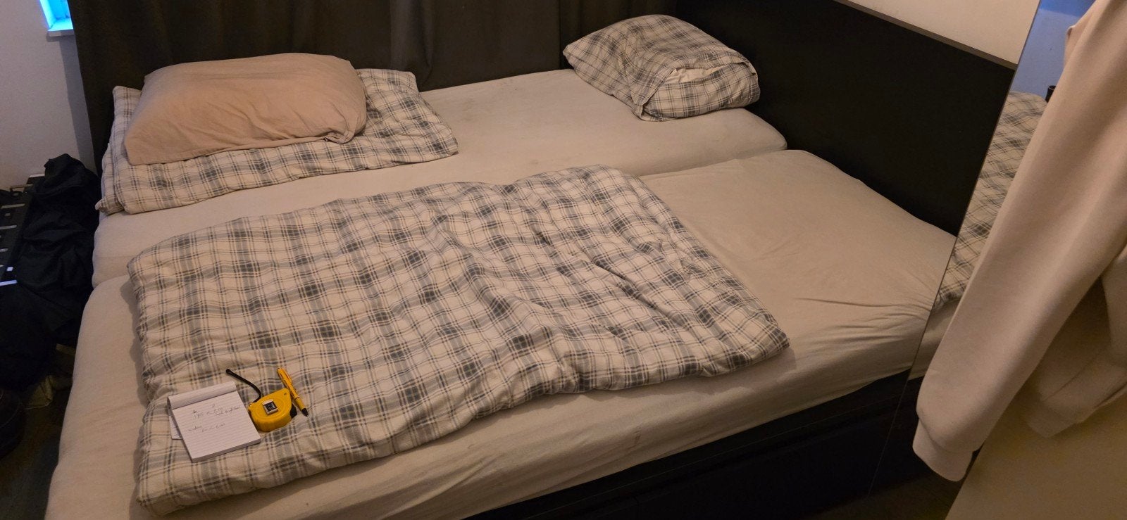 Tweepersoonsbed met opbergruimte - Zwart, Huis en Inrichting, Ophalen, Gebruikt, Zwart, Tweepersoons