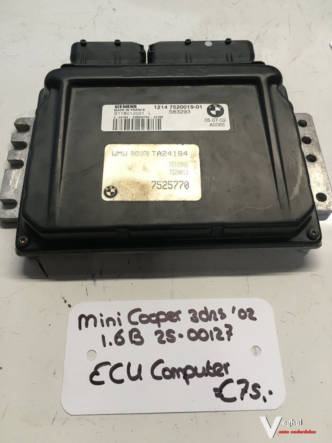 Mini Cooper 1.6 3drs 2002  ECU     1214 7520019-01, Gebruikt, -, -, Ophalen of Verzenden