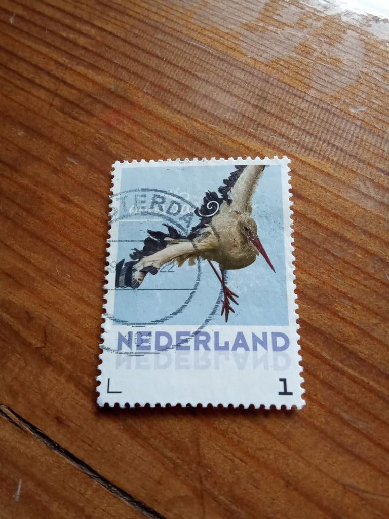 Nederlandse postzegel - Ooievaar, Postzegels en Munten, Postzegels | Nederland, Ophalen of Verzenden