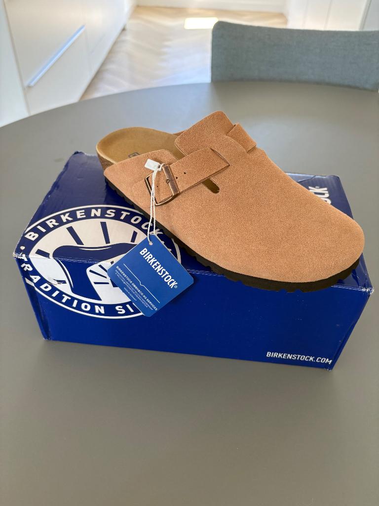 Birkenstock Boston, Beige, Nieuw, Birkenstock, Sandalen of Muiltjes