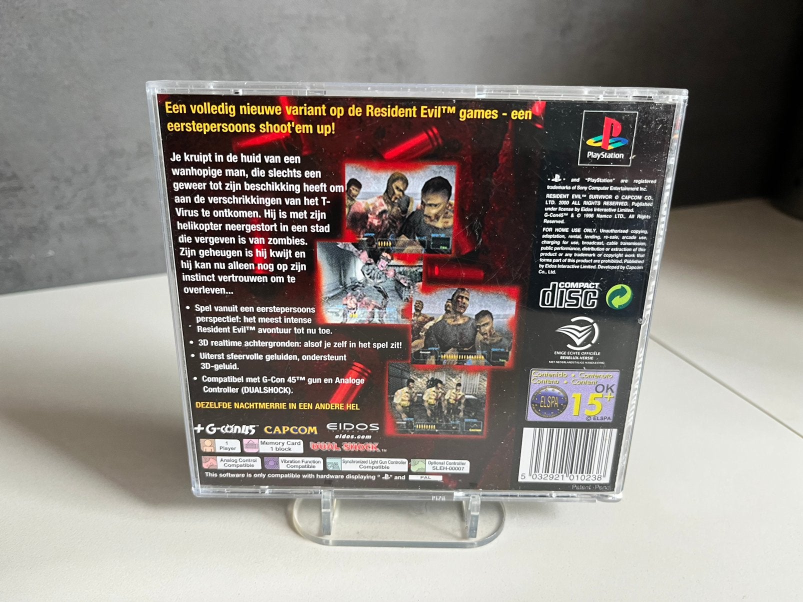 Resident Evil Survivor PlayStation 1 (PS1) - Compleet, Spelcomputers en Games, Games | Sony PlayStation 1, Gebruikt, Shooter, 1 speler