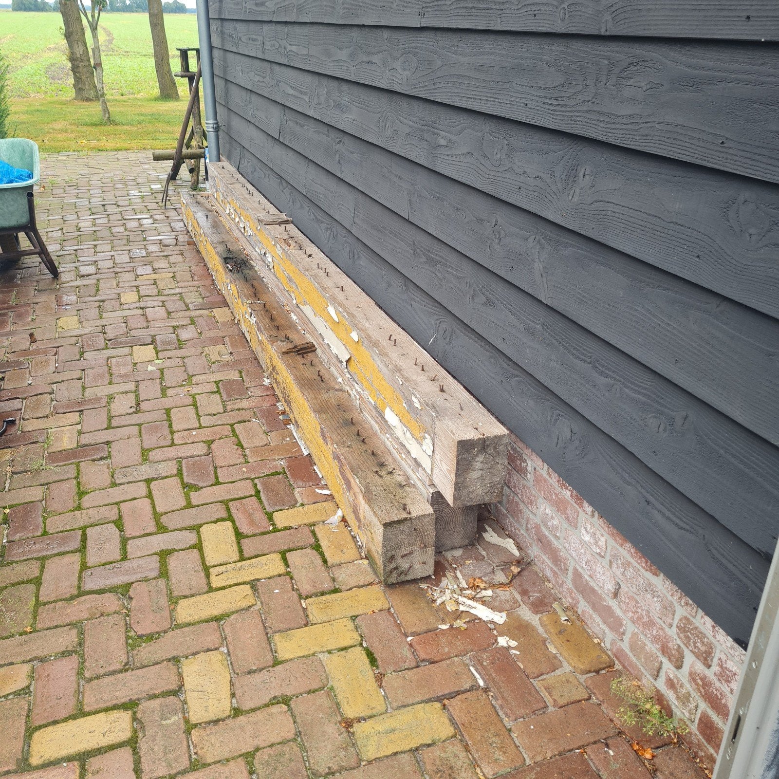 balken uit boerderij. lengte 425cm., Tuin en Terras, Palen, Balken en Planken, Ophalen, Gebruikt, 250 cm of meer, Balken