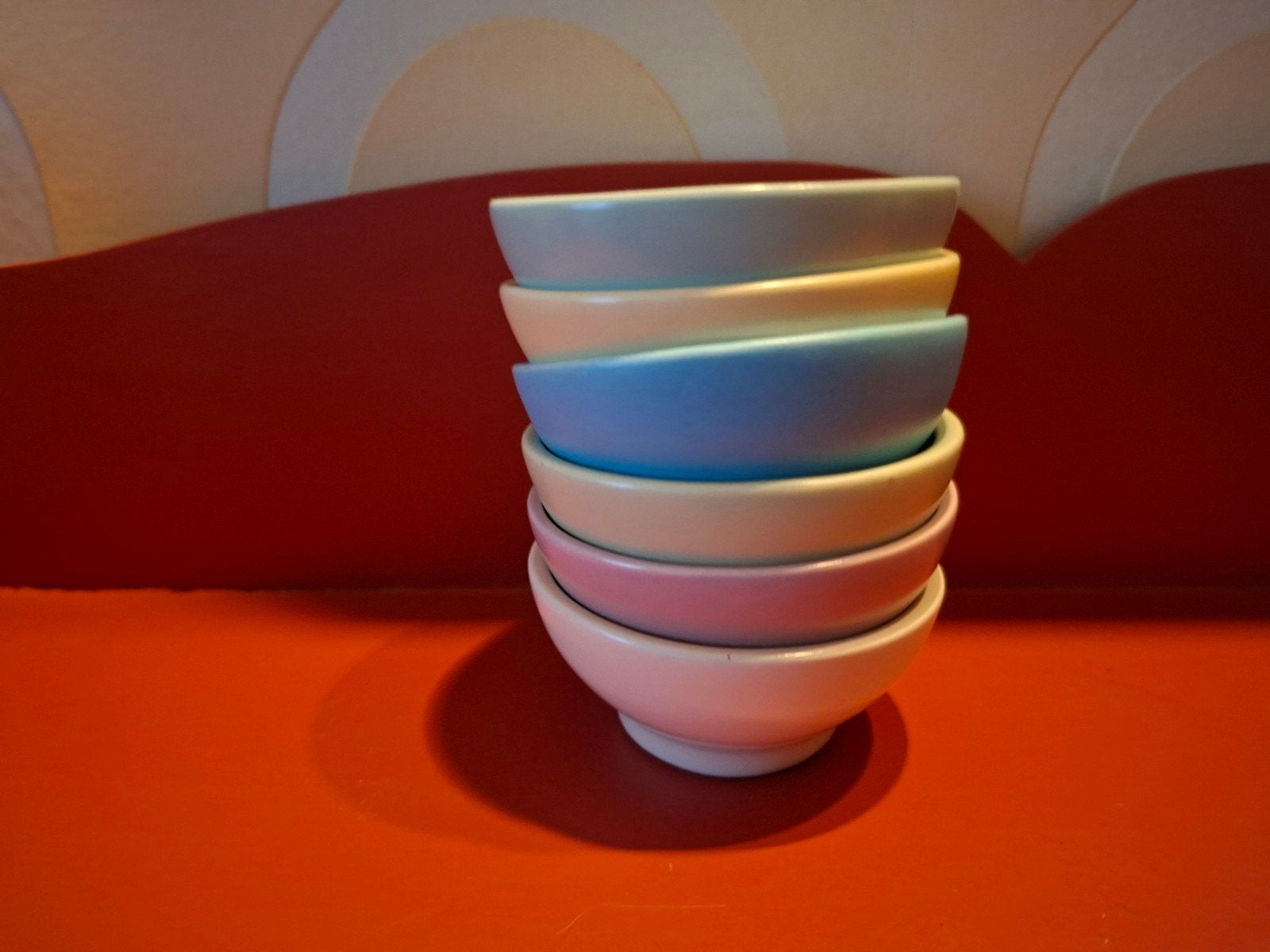 Vintage pindabakjes in pastelkleuren, Ophalen