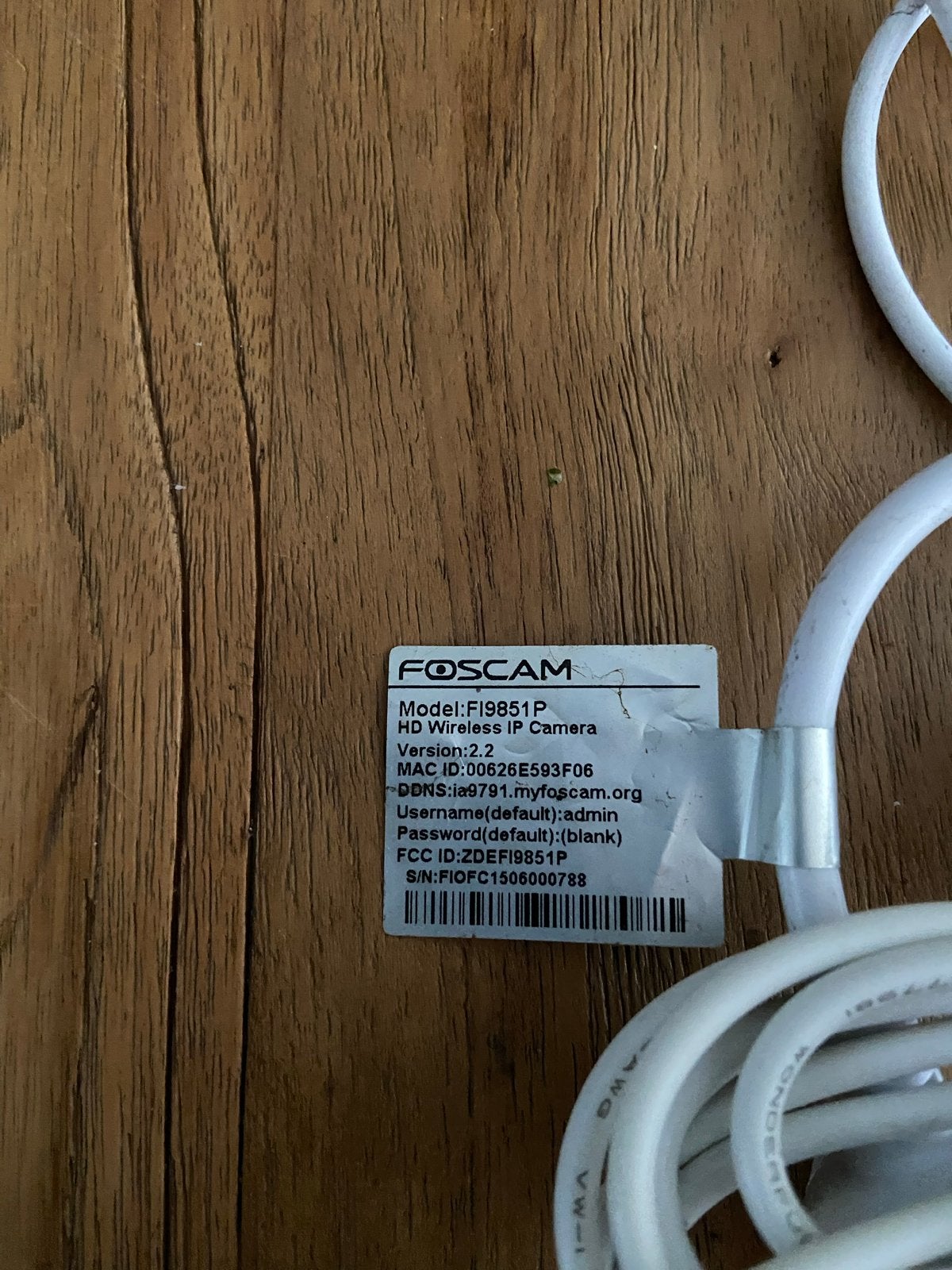Foscam F19851P HD  IP Camera - Binnencamera, Ophalen of Verzenden, Gebruikt, Binnencamera