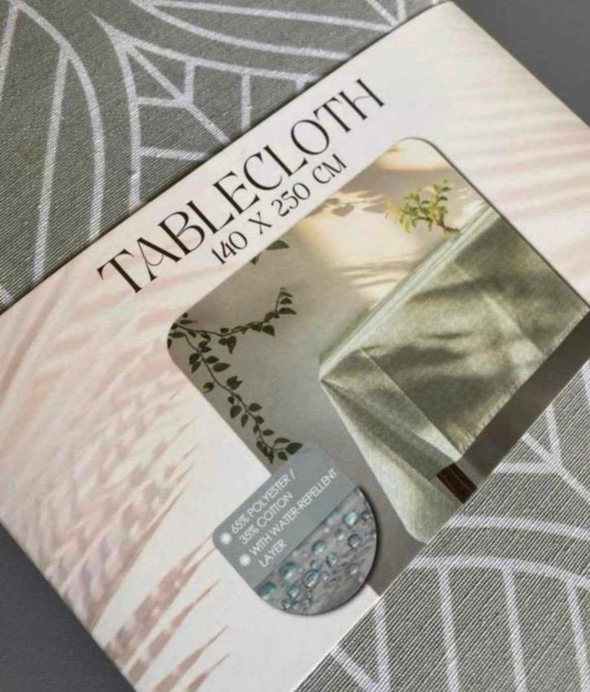 Tafelkleed 140 x 250 cm - Polyester/Katoen, Nieuw, Ophalen of Verzenden, Afwasbaar, Groen