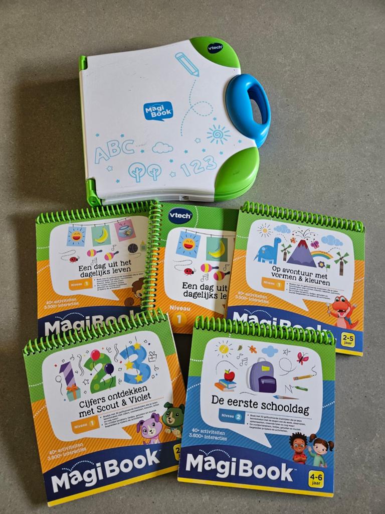 Vtech Magibook met losse boekjes, Ophalen of Verzenden, Gebruikt, Taal en Lezen, Met geluid