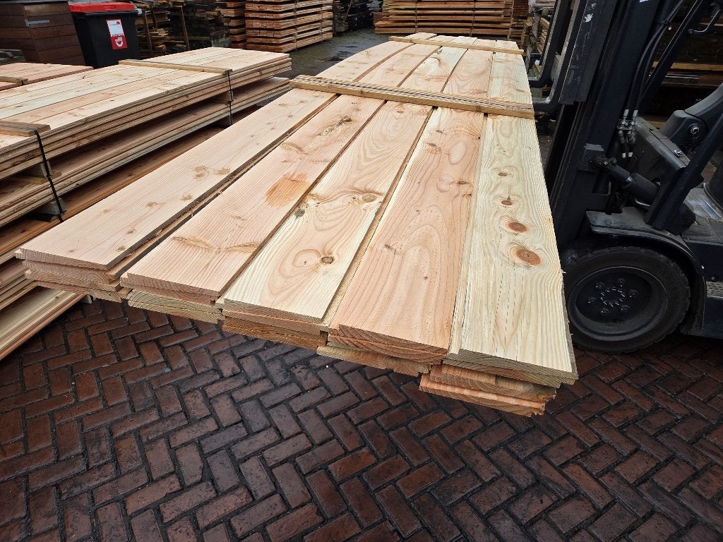 18 m2 Douglas Zweeds rabat € 2,70 per meter - nr: TP149, Ophalen, Nieuw, 250 cm of meer, Planken
