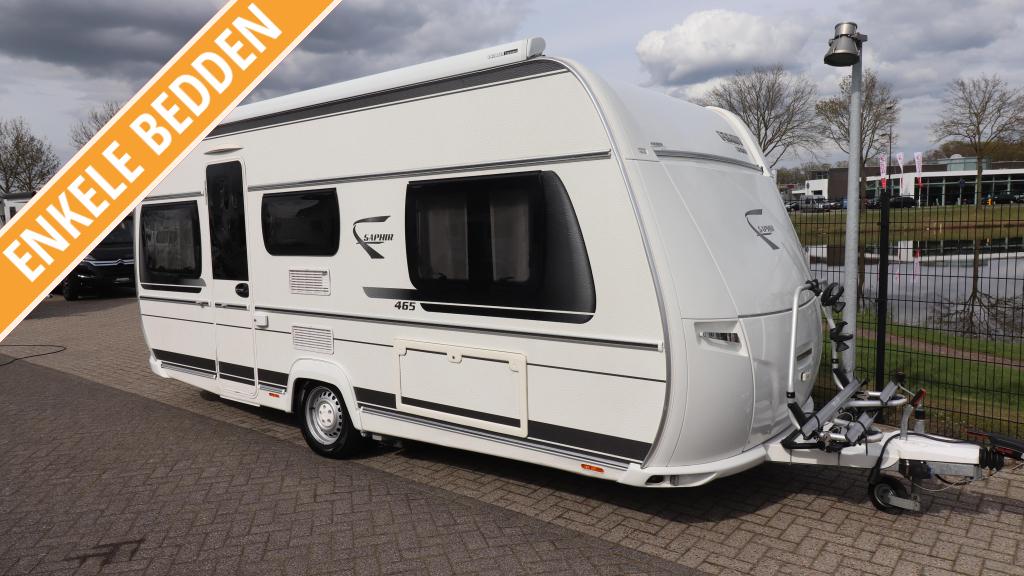Fendt Saphir 465 TG BJ. 2018 / Mover / Luifel / Fietsdrager, Caravans en Kamperen, Caravans, Standaardzit, Bedrijf, Schokbreker