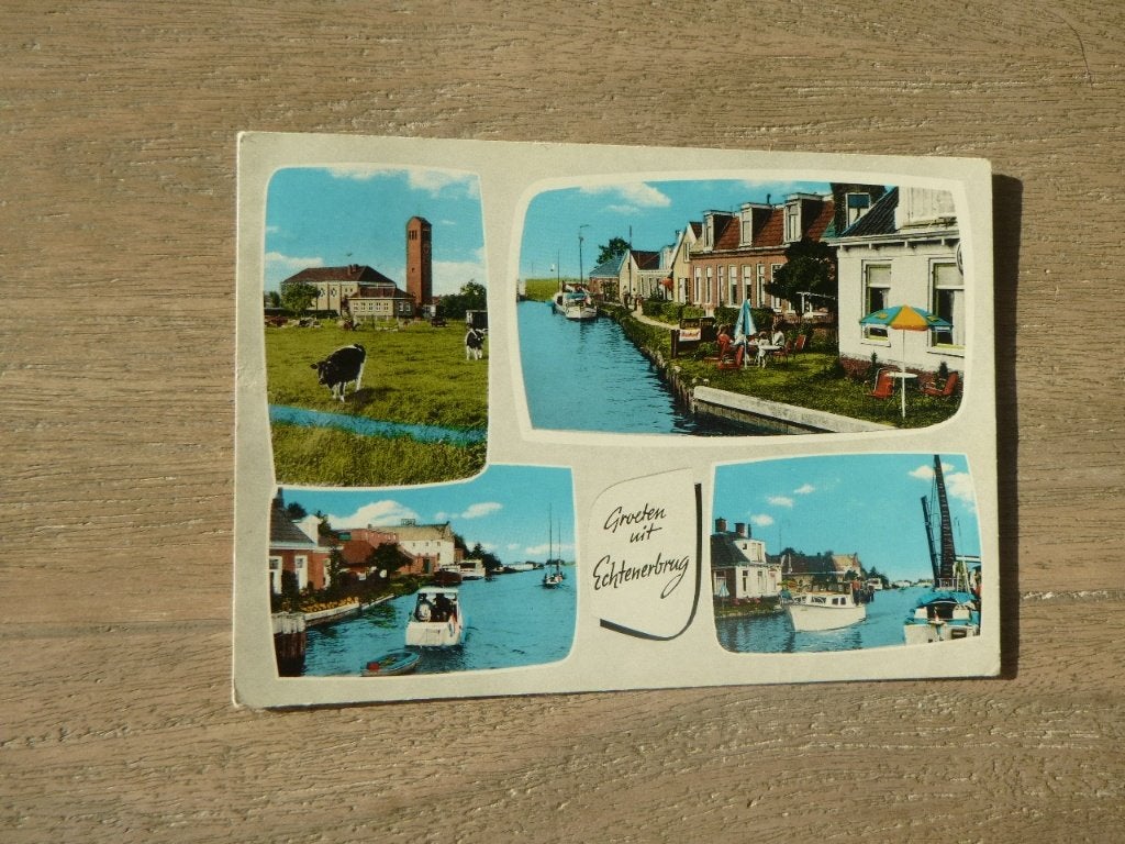 Echtenerbrug/brug/boot  12ct zegel, Verzenden, 1960 tot 1980, Gelopen, Noord-Brabant