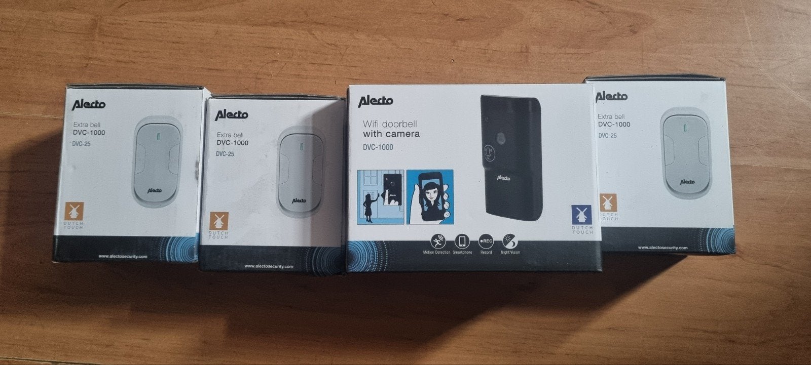 Alecto DVC-1000 Wifi deurbel met camera en extra bellen, Huis en Inrichting, Deurbellen, Ophalen, Bewegingsdetectiesensor, Nieuw