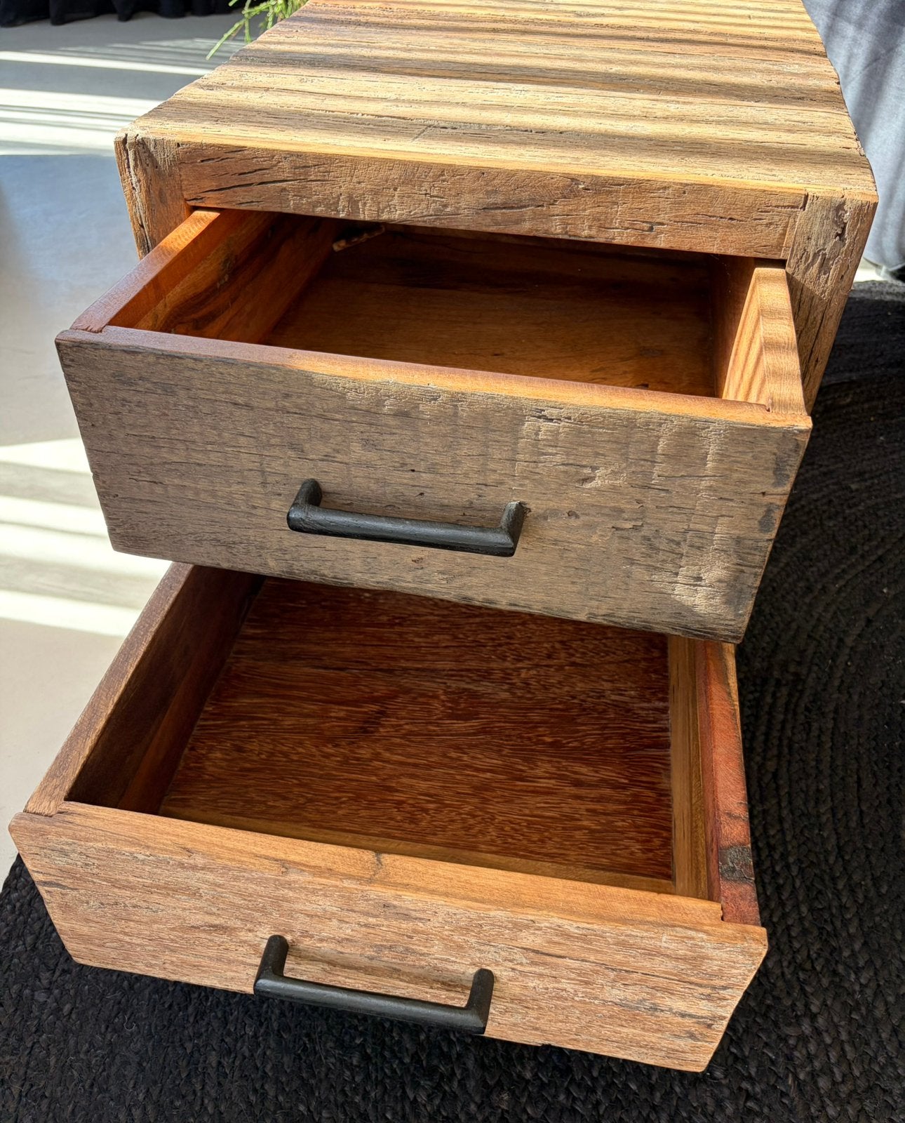 Houten ladenkast met 2 lades, Ophalen, Minder dan 50 cm, 1 of 2 laden, 75 cm of meer