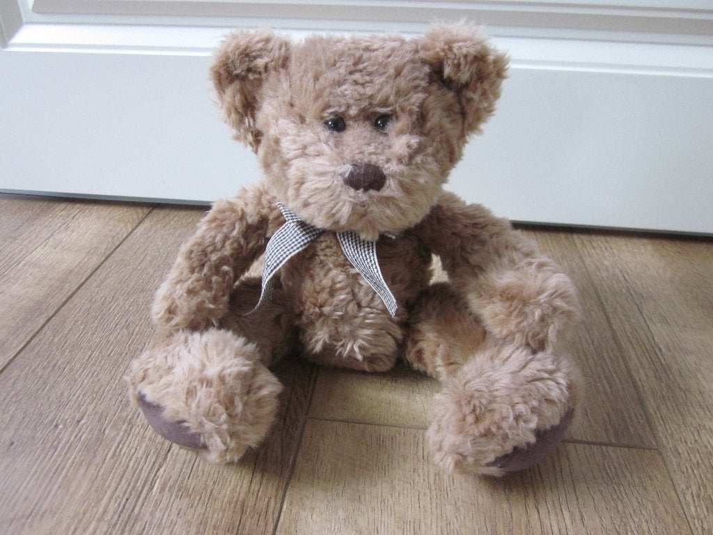 Russ Berrie bruin ruwharig superzachte pluche beer Langley, Overige karakters, Beer, Ophalen of Verzenden, Middelgroot (20 tot 80 cm)
