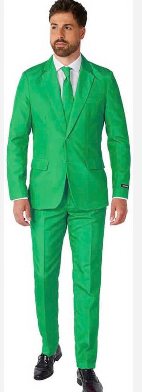 Groen Carnavalspak heren, thema kikker maat XL, Ophalen of Verzenden, Zo goed als nieuw, Maat 56/58 (XL)