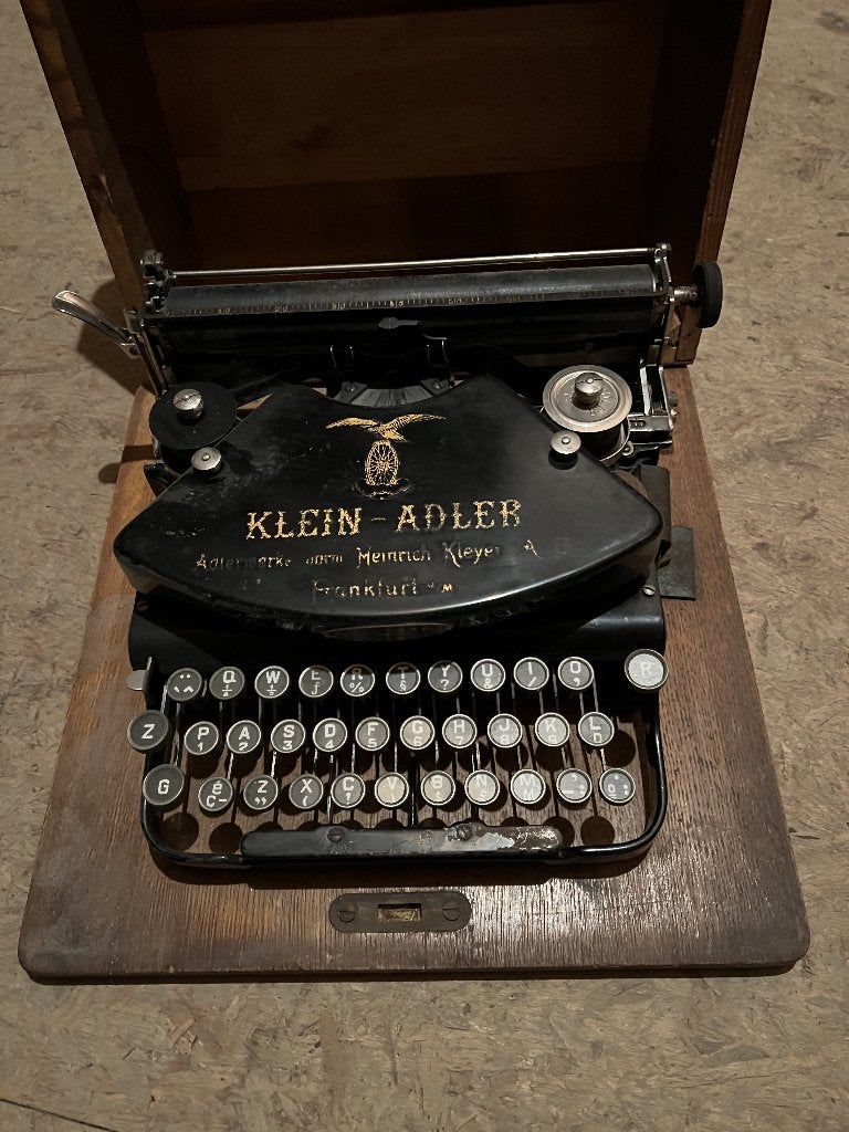 Antieke Klein-Adler No. 2 Schrijfmachine (1913-1915), Diversen, Ophalen of Verzenden, Gebruikt