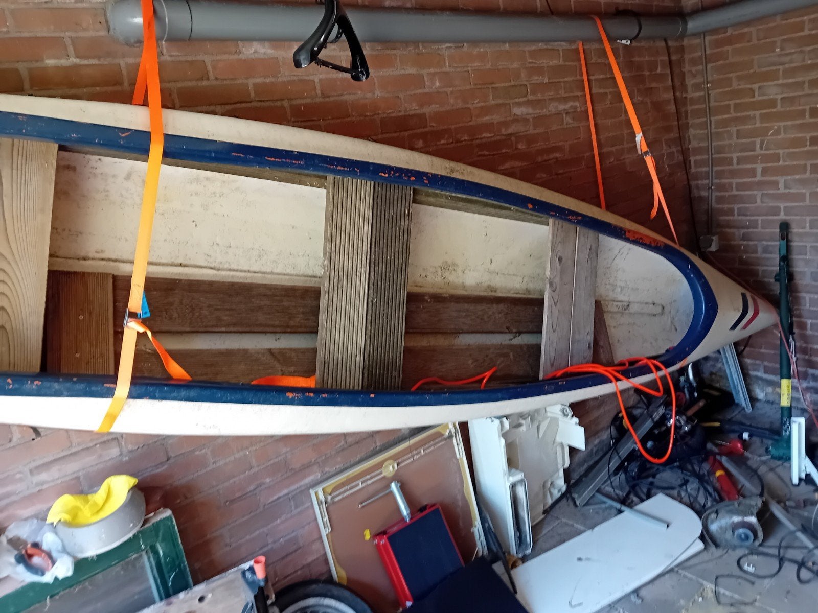 bijna gratis drie persoonskano, Watersport en Boten, Ophalen, Gebruikt, Canadese kano of Open kano, Met peddels