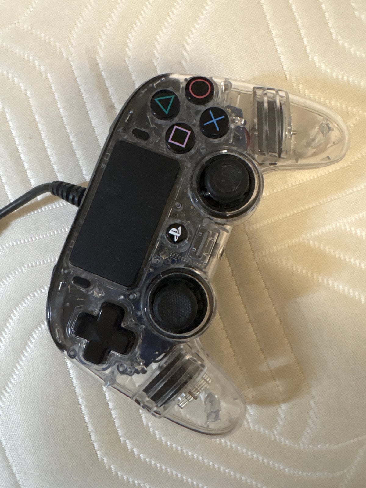 Transparante bedrade controller voor PlayStation 4, Ophalen of Verzenden, Gebruikt, Controller, PlayStation 4