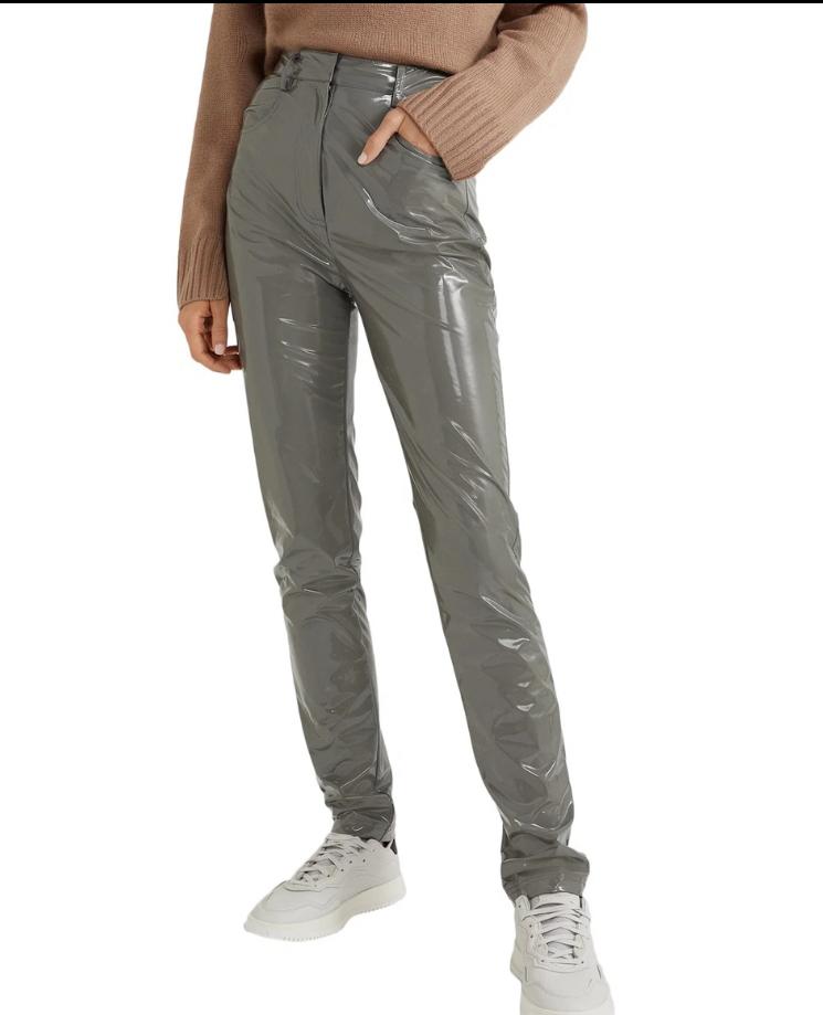Tibi lak broek skinny fit biker pant mt. It.46 L nieuw Wow!, Kleding | Dames, Broeken en Pantalons, Maat 42/44 (L), Nieuw, Ophalen of Verzenden