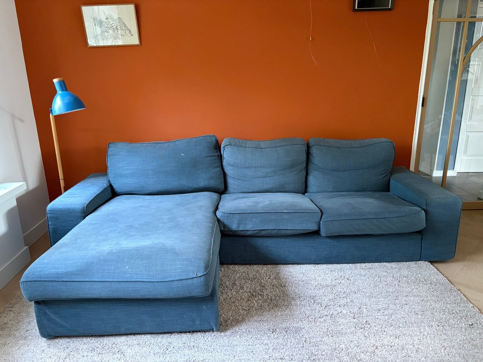 Kivik 2 zitsbank met chaise longue, Ophalen, 250 tot 300 cm, Gebruikt, 100 tot 125 cm
