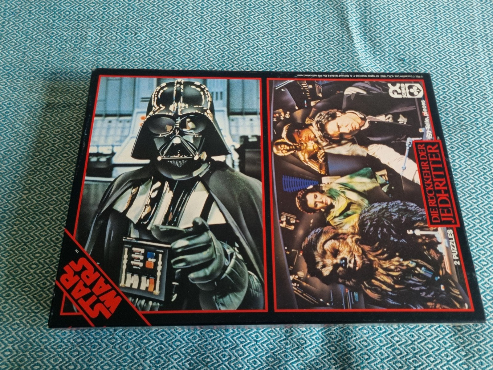 Vintage Star Wars Puzzel 1982 - Darth Vader & Han S, Verzamelen, Ophalen of Verzenden, Zo goed als nieuw, Spel