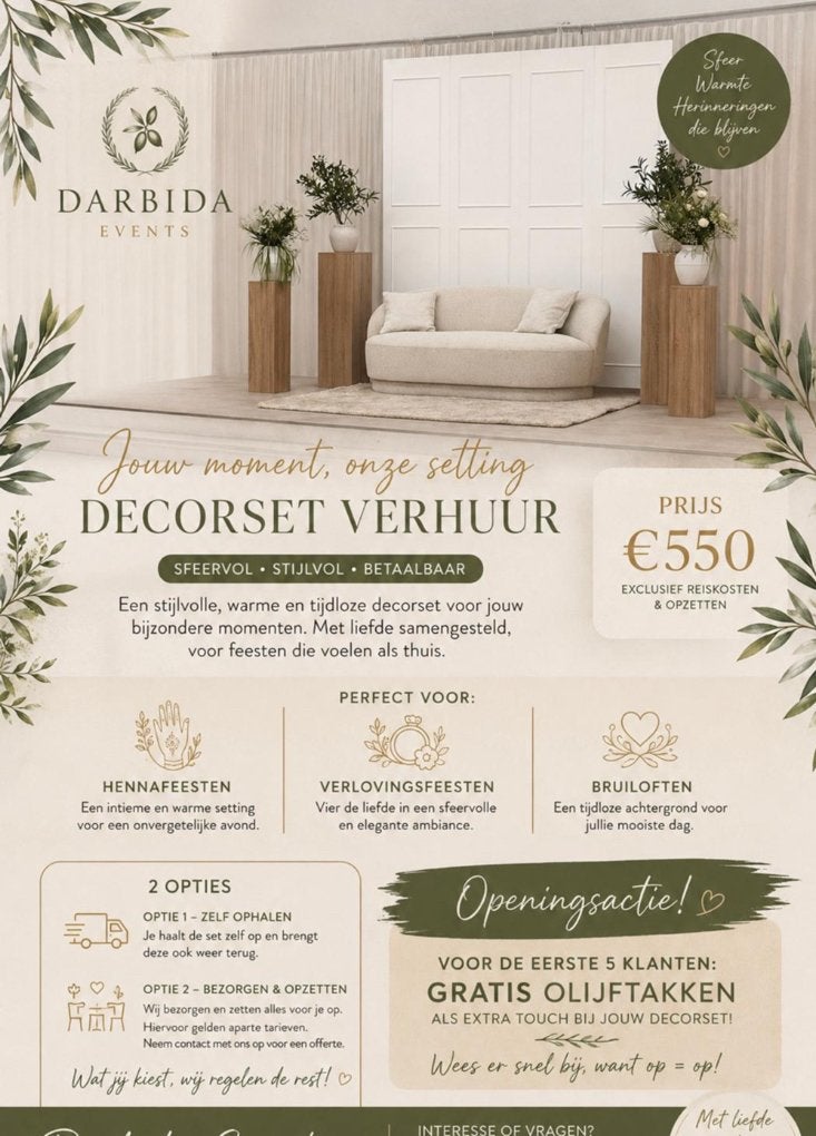 Bruiloft/hennadah backdrop decoratie