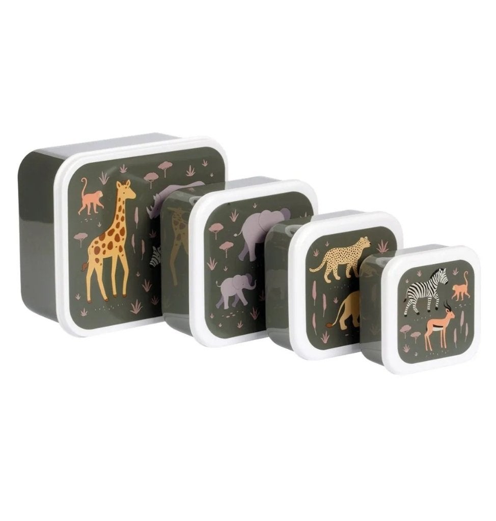 Sale Set Snackboxen Savanne Dieren A Little Lovely Company, Diversen, ALLC B.V., Service@alittlelovelycompany.nl, Nieuw, Duinkerkenstraat 3B 9723 BN Groningen