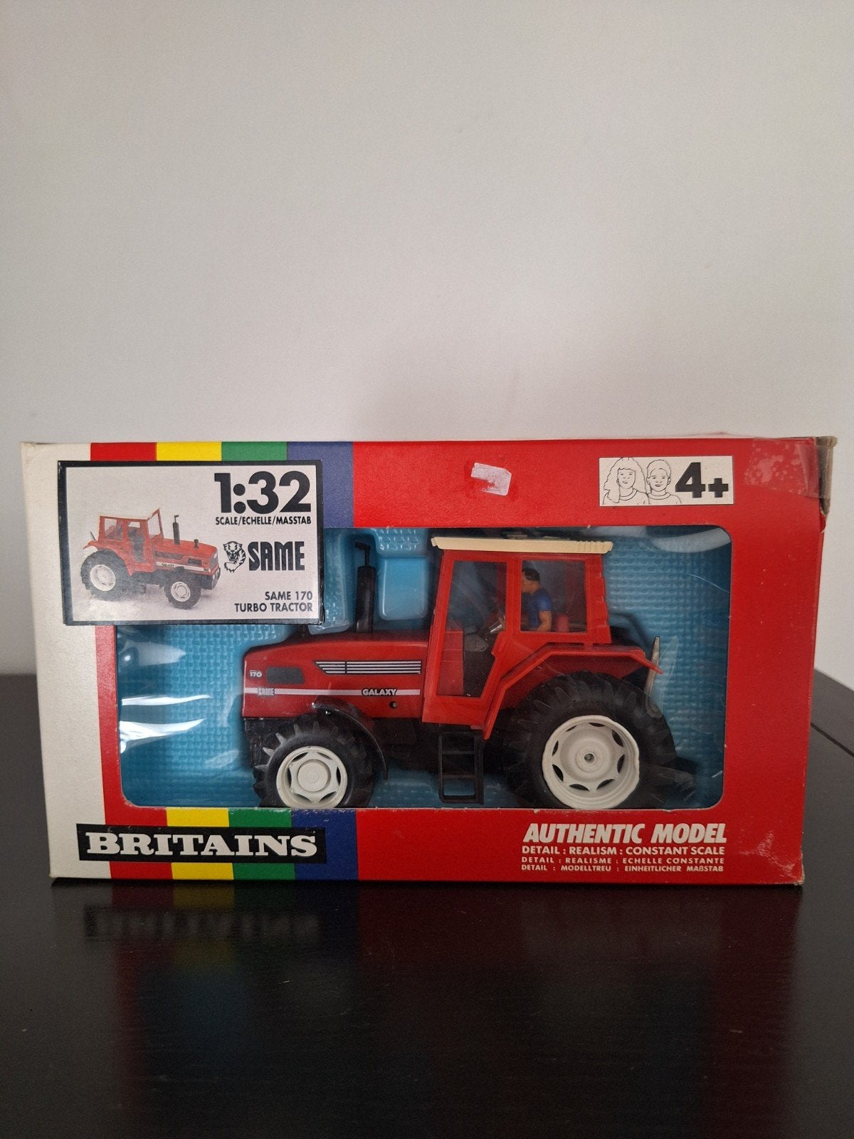 Britains Same Galaxy tractor in doos (gebruikssporen), Ophalen of Verzenden, Gebruikt, Tractor of Landbouw, Britains