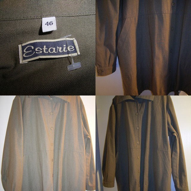 NIEUW HUISJASJE Jas of als Blouse maat 46 Groen met 2 zakken, Maat 46/48 (XL) of groter, Nieuw, Ophalen of Verzenden, ESTARIE