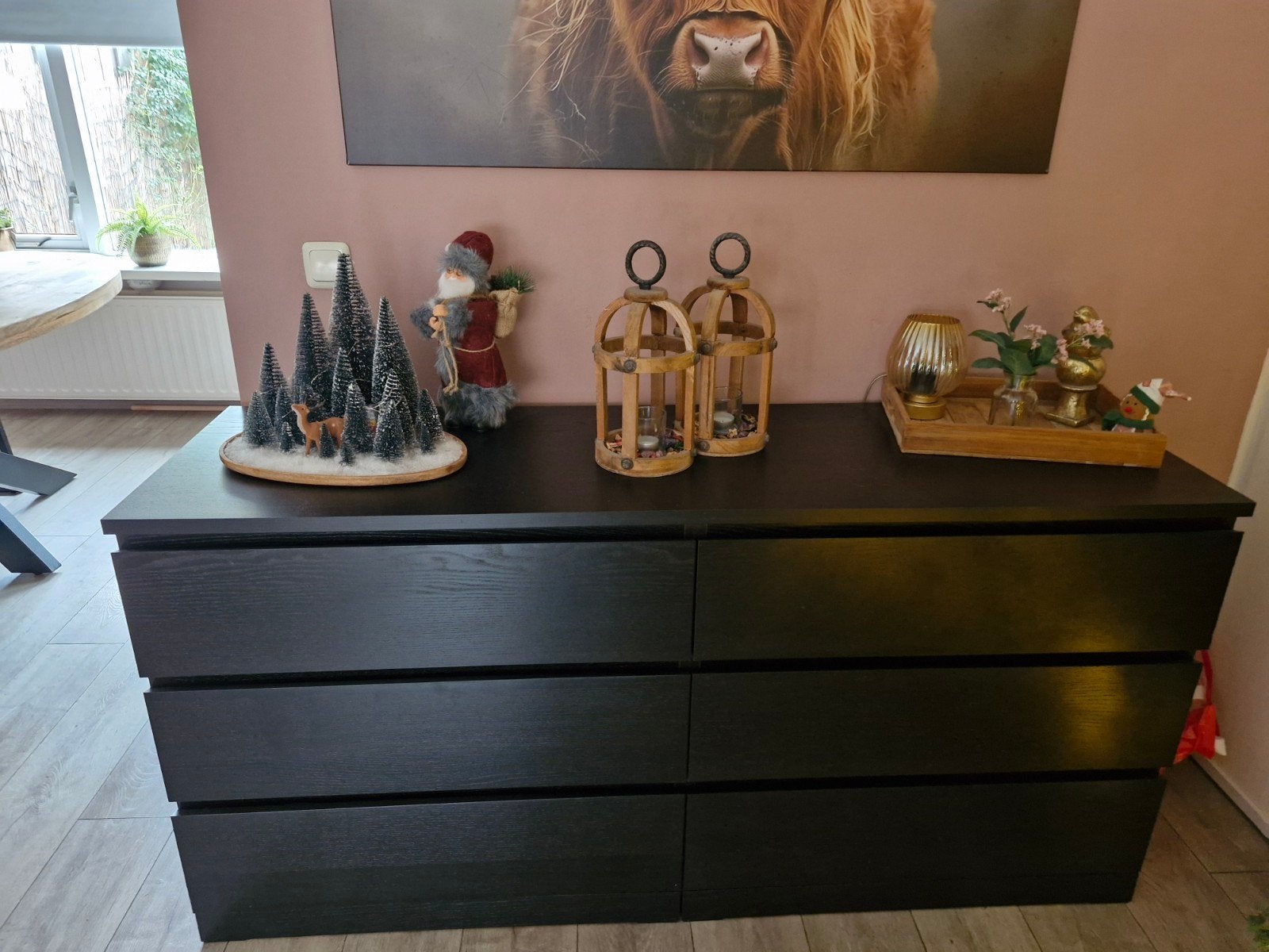 Ikea ladekast - Zwart, 6 lades, Ophalen, Gebruikt, 5 laden of meer, 150 tot 200 cm