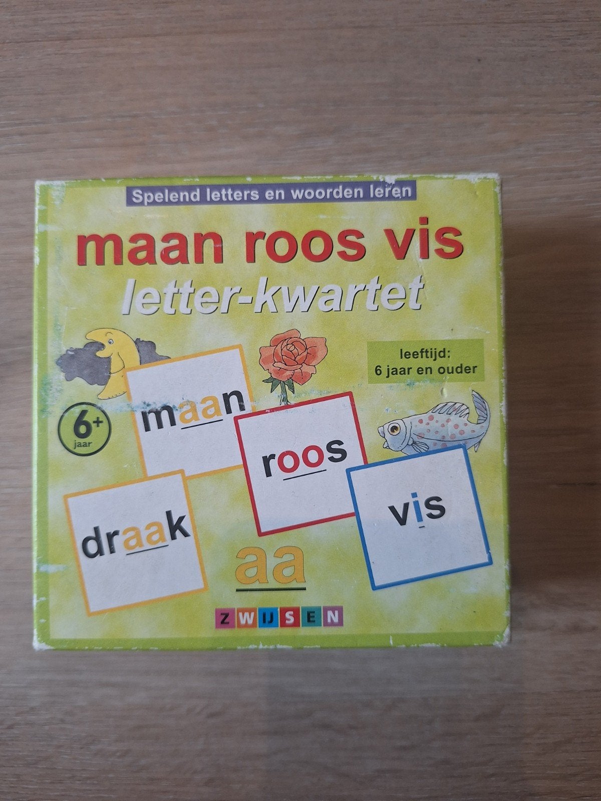 Maan Roos Vis Letter kwartet van Zwijsen, Ophalen of Verzenden, Gebruikt, Taal en Lezen