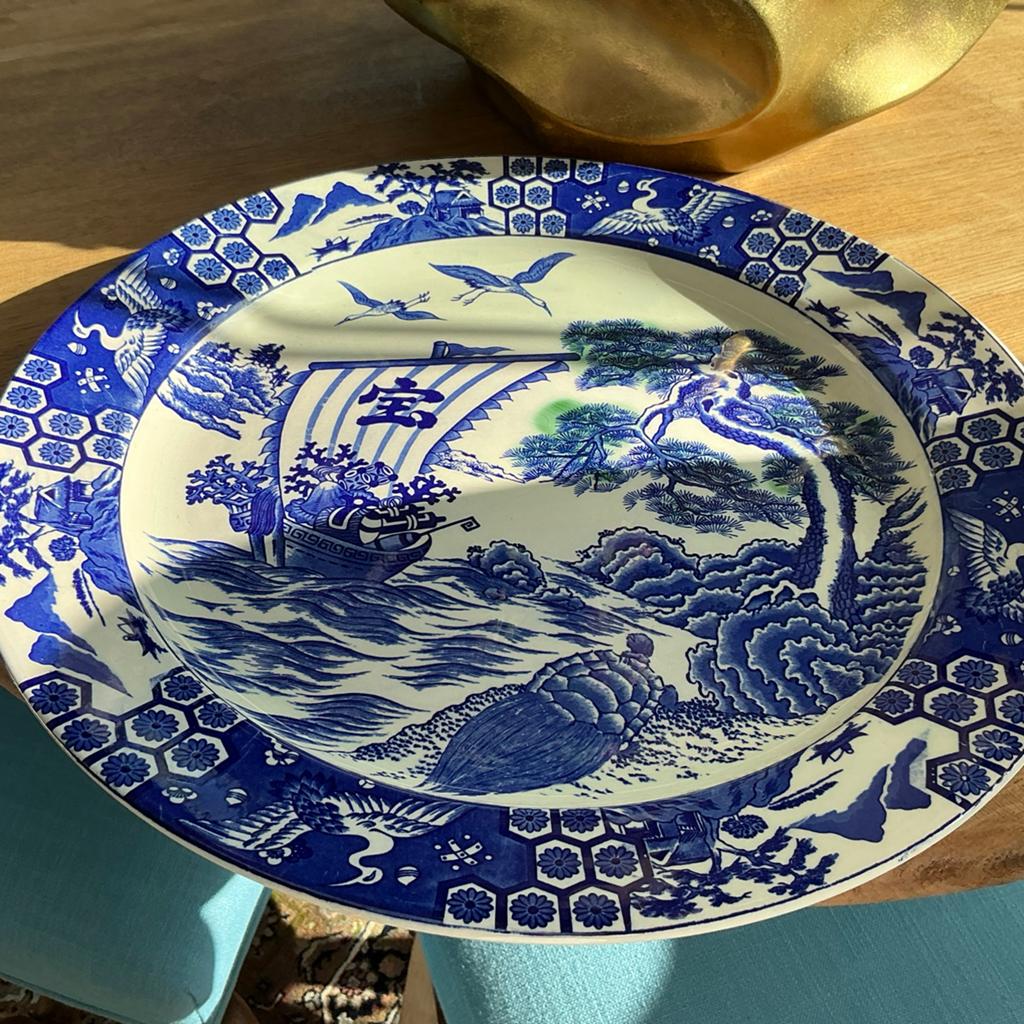 Prachtig groot Chinees bord, Antiek en Kunst, Ophalen of Verzenden