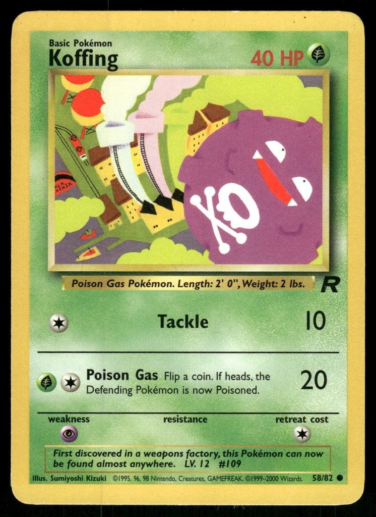 Koffing 58/82 - Team Rocket (NM), Verzenden, Gebruikt