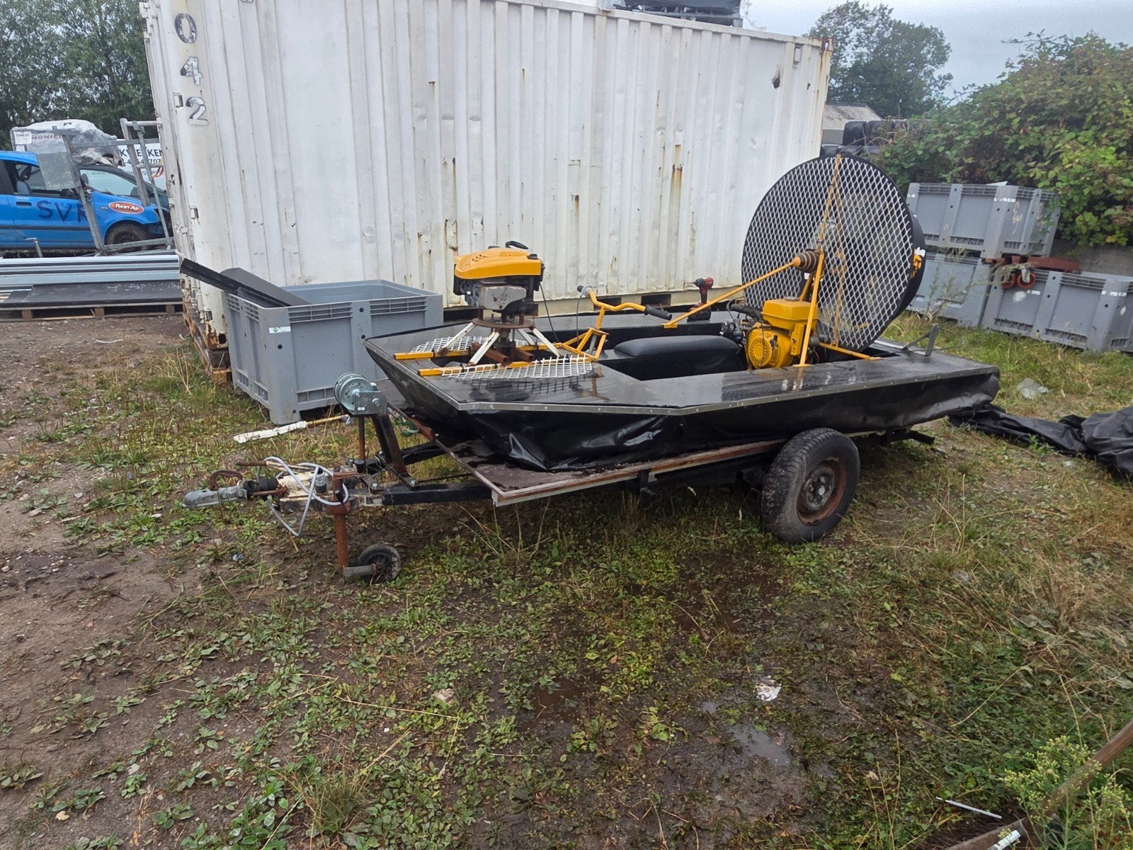 Zweefboot / Hovercraft met aanhanger, Ophalen, Gebruikt